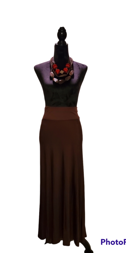 I•N•C Maxi Skirt Sz L ~ Chocolate Brown - Picture 2 of 5